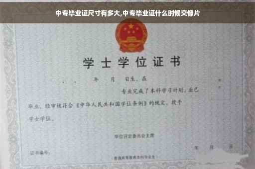 中专毕业证尺寸有多大,中专毕业证什么时候交像片