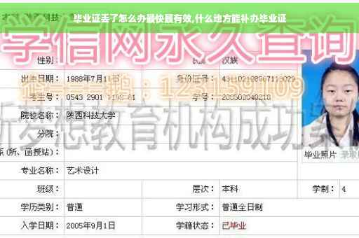 毕业证丢了怎么办最快最有效,什么地方能补办毕业证