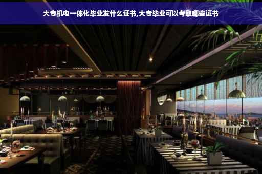 大专机电一体化毕业发什么证书,大专毕业可以考取哪些证书