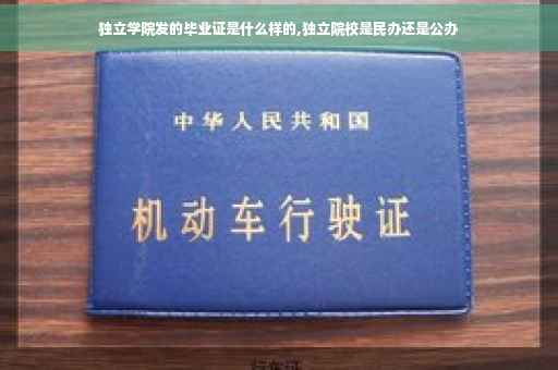 独立学院发的毕业证是什么样的,独立院校是民办还是公办