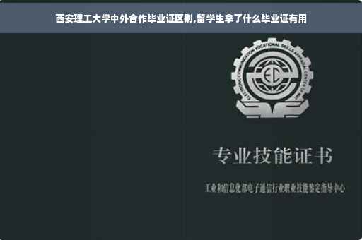 西安理工大学中外合作毕业证区别,留学生拿了什么毕业证有用
