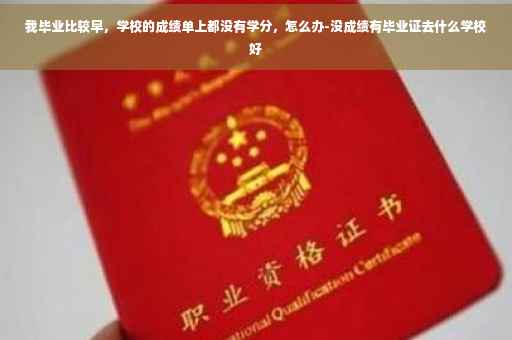 我毕业比较早，学校的成绩单上都没有学分，怎么办-没成绩有毕业证去什么学校好