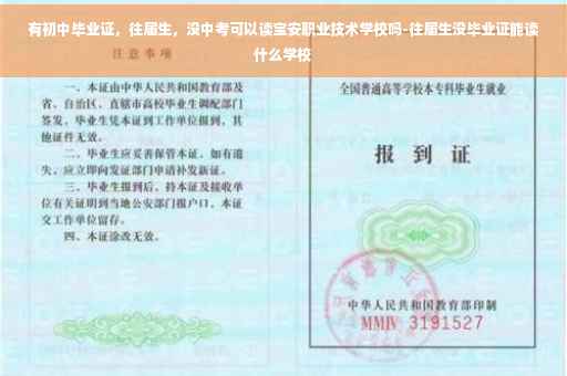 有初中毕业证，往届生，没中考可以读宝安职业技术学校吗-往届生没毕业证能读什么学校
