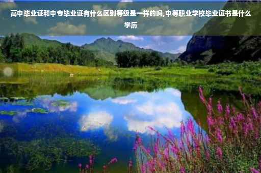 高中毕业证和中专毕业证有什么区别等级是一样的吗,中等职业学校毕业证书是什么学历