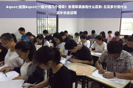 "低保"一般分哪几个等级？各等级具体有什么区别-五百多分是什么高中毕业证呢