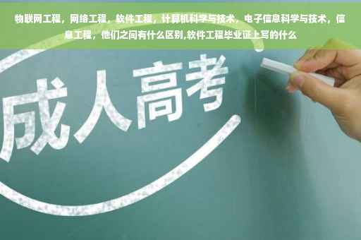 物联网工程，网络工程，软件工程，计算机科学与技术，电子信息科学与技术，信息工程，他们之间有什么区别,软件工程毕业证上写的什么
