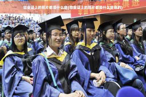毕业证上的照片都是什么底(毕业证上的照片都是什么底色的)
