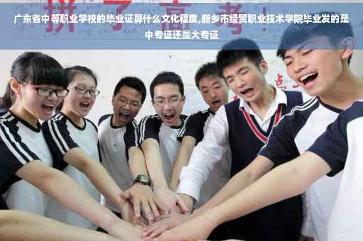 广东省中等职业学校的毕业证算什么文化程度,新乡市经贸职业技术学院毕业发的是中专证还是大专证