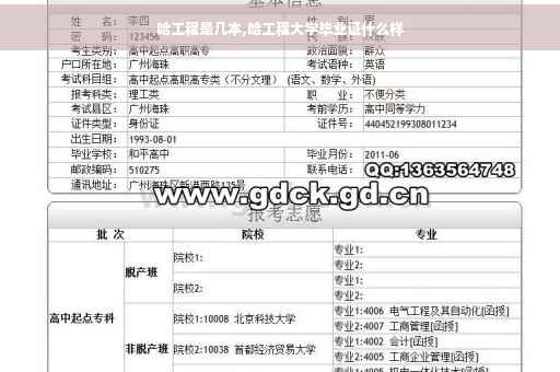 哈工程是几本,哈工程大学毕业证什么样