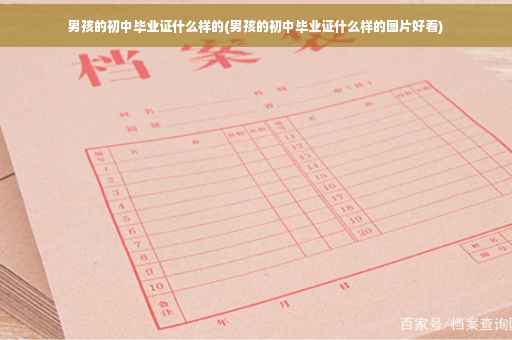 男孩的初中毕业证什么样的(男孩的初中毕业证什么样的图片好看) 男孩的初中毕业证什么样的(男孩的初中毕业证什么样的图片好看)