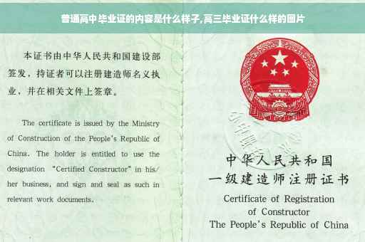 普通高中毕业证的内容是什么样子,高三毕业证什么样的图片