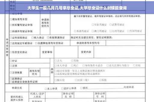大学生一般几月几号拿毕业证,大学毕业证什么时候能查询