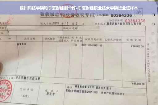 银川科技学院和宁夏财经哪个好-宁夏财经职业技术学院毕业证样本