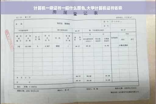 计算机一级证书一般什么颜色,大学计算机证书省级