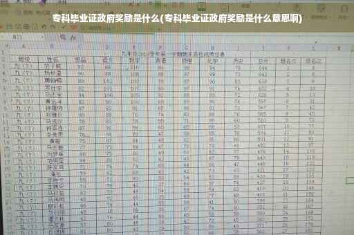 专科毕业证政府奖励是什么(专科毕业证政府奖励是什么意思啊)