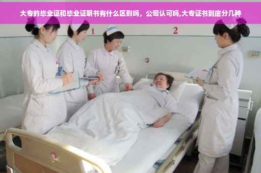 大专的毕业证和毕业证明书有什么区别吗，公司认可吗,大专证书到底分几种