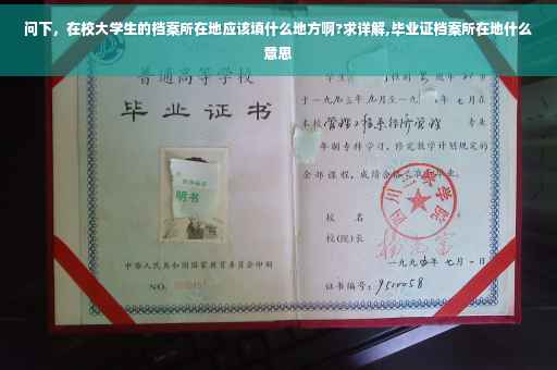 问下，在校大学生的档案所在地应该填什么地方啊?求详解,毕业证档案所在地什么意思