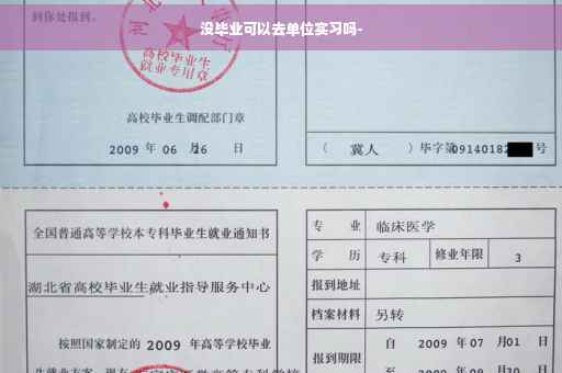 没毕业可以去单位实习吗-