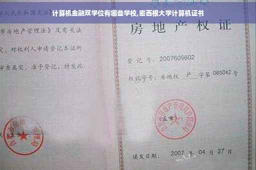 计算机金融双学位有哪些学校,密西根大学计算机证书