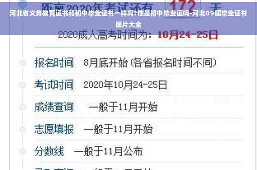河北省义务教育证书和初中毕业证书一样吗?他是初中毕业证吗-河北09届毕业证书图片大全 河北省义务教育证书和初中毕业证书一样吗?他是初中毕业证吗-河北09届毕业证书图片大全