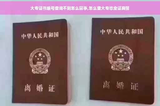 大专证书编号查询不到怎么回事,怎么查大专毕业证真假