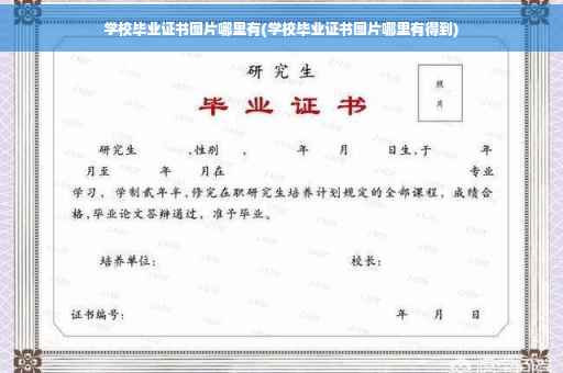 学校毕业证书图片哪里有(学校毕业证书图片哪里有得到)
