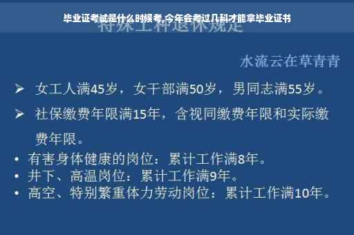 毕业证考试是什么时候考,今年会考过几科才能拿毕业证书