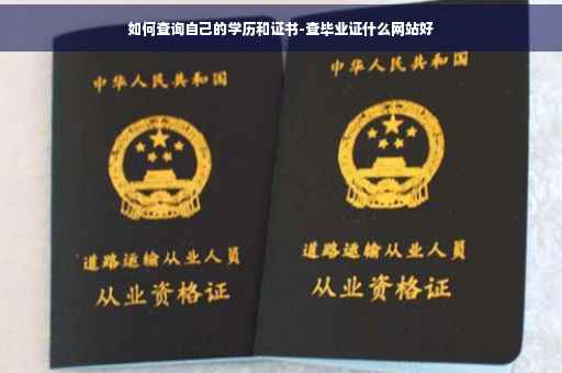 如何查询自己的学历和证书-查毕业证什么网站好