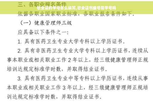 毕业证的学号怎么填写,毕业证书编号是学号吗