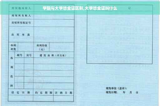 学院与大学毕业证区别,大学毕业证叫什么