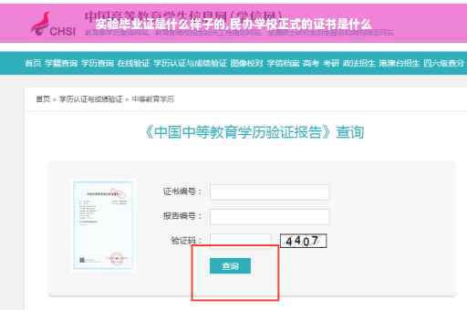 实验毕业证是什么样子的,民办学校正式的证书是什么