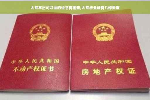 大专学历可以画的证书有哪些,大专毕业证有几种类型