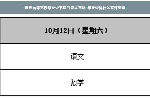 普通高等学校毕业证书指的是大学吗-毕业证算什么文件类型