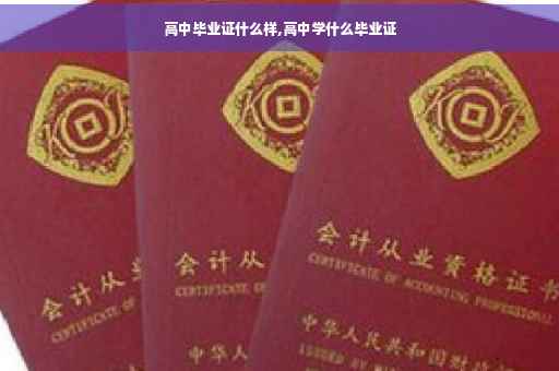 高中毕业证什么样,高中学什么毕业证