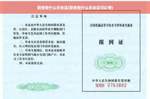职校有什么毕业证(职校有什么毕业证可以考)