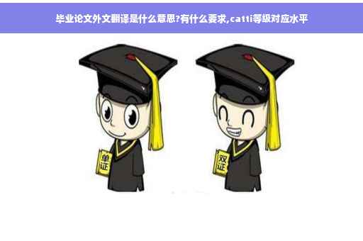 毕业论文外文翻译是什么意思?有什么要求,catti等级对应水平