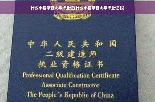 什么小程序查大学毕业证(什么小程序查大学毕业证书)