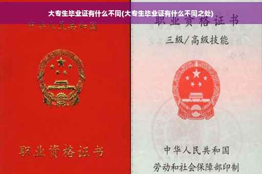 大专生毕业证有什么不同(大专生毕业证有什么不同之处)