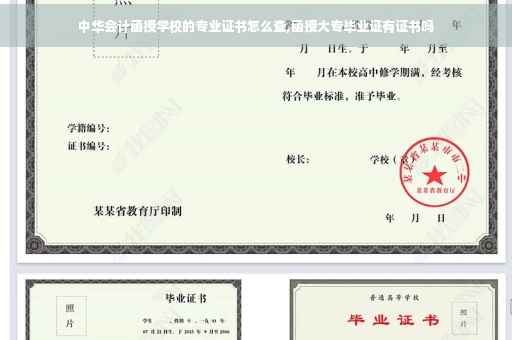 中华会计函授学校的专业证书怎么查,函授大专毕业证有证书吗