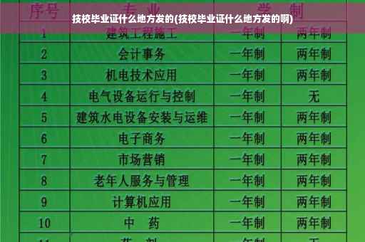 技校毕业证什么地方发的(技校毕业证什么地方发的啊)