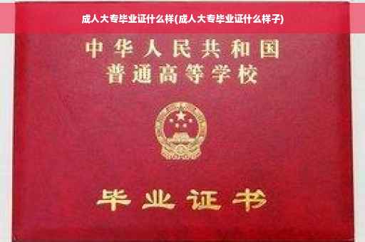 成人大专毕业证什么样(成人大专毕业证什么样子)