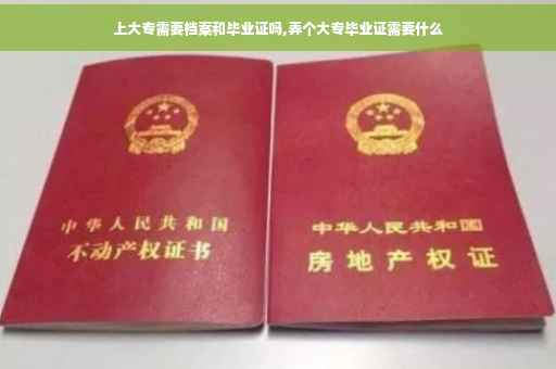 上大专需要档案和毕业证吗,弄个大专毕业证需要什么