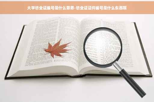大学毕业证编号是什么意思-毕业证证件编号是什么东西啊