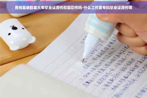 用档案袋能装大专毕业证原件和复印件吗-什么工作要专科毕业证原件呢