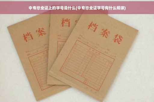 中专毕业证上的学号是什么(中专毕业证学号有什么规律)