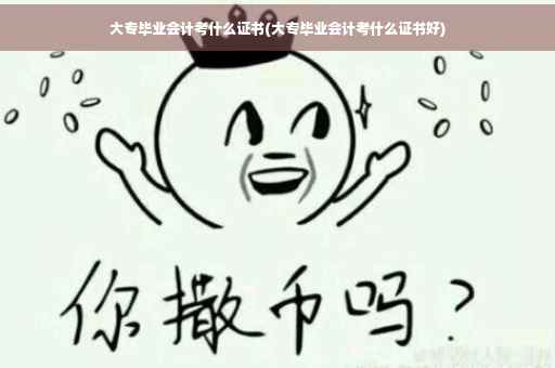 大专毕业会计考什么证书(大专毕业会计考什么证书好)