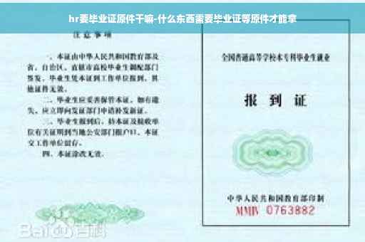 hr要毕业证原件干嘛-什么东西需要毕业证等原件才能拿