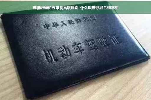 普职融通和五年制高职区别-什么叫普职融合班学生
