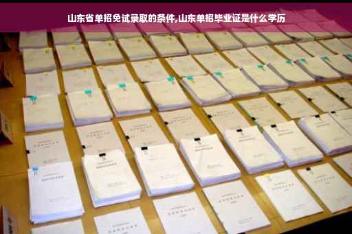 山东省单招免试录取的条件,山东单招毕业证是什么学历
