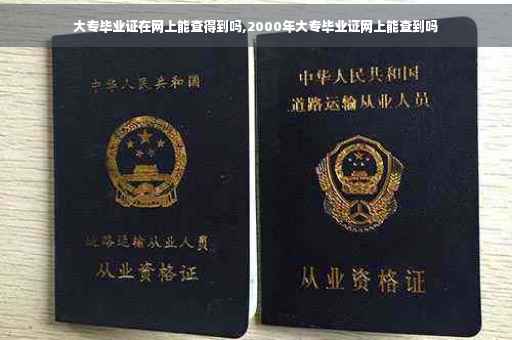大专毕业证在网上能查得到吗,2000年大专毕业证网上能查到吗